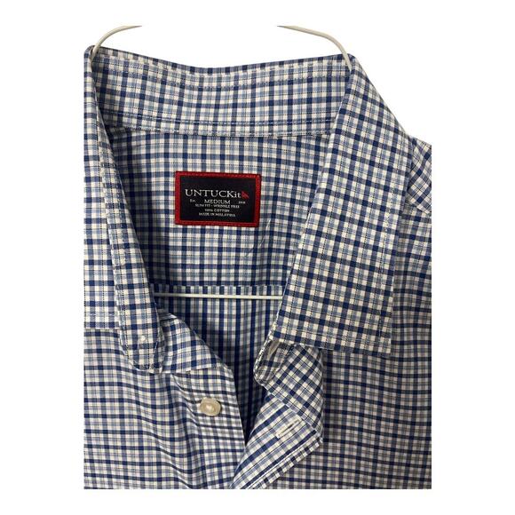 UNTUCKit Casale Plaid Button Up Shirt Long Sleeve Wrinkle Free Dress Size M - Picture 2 of 11